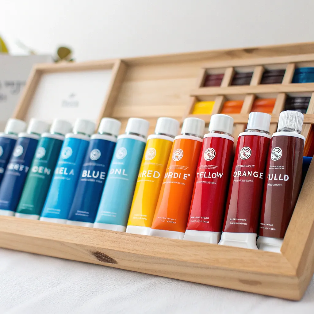 Set of vibrant acrylic paints